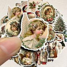 36 miếng dán chủ đề Giáng sinh cổ điển, miếng dán chống thấm nước cho sổ lưu niệm tự làm và đồ thủ công bằng giấy, đồ dùng học sinh nghệ thuật & thủ công, bình nước trang trí máy tính xách tay điện thoại di động - Nhiều màu - Xem 2