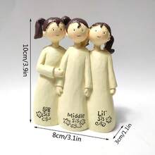 1pc Resin Statue Of 3 Sisters In Warm Hug, Sisters Forever Friends, Home Decor Angel Sculpture, Angel Statue (Three Sisters) - Multicolor - View 3