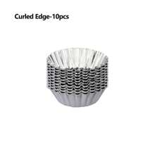 10pcs/20pcs/40pcs Egg Tart Mold Disposable Foil Trays Muffin Cases Egg Tart Tins Mince Pie Foil Cake Cases Pudding Cake Cookie Mold Lined Mould Pastry Dish Aluminium Mold Cups Cases Tin Pans - Multicolor - View 18