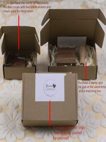 定制木质印章 - 个性化姓名、周年纪念日、地址或节日礼物 - 木質 - 查看 4