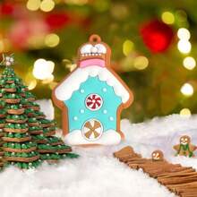 一套 8 件姜饼人 3 英寸高圣诞树装饰品：在圣诞节给您的圣诞树装饰增添一丝甜蜜！ - 彩色 - 查看 6