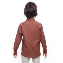 Children's Sports Shirt For Party Wedding Graduation For Boys 01-10 - Rust Brown - View 2