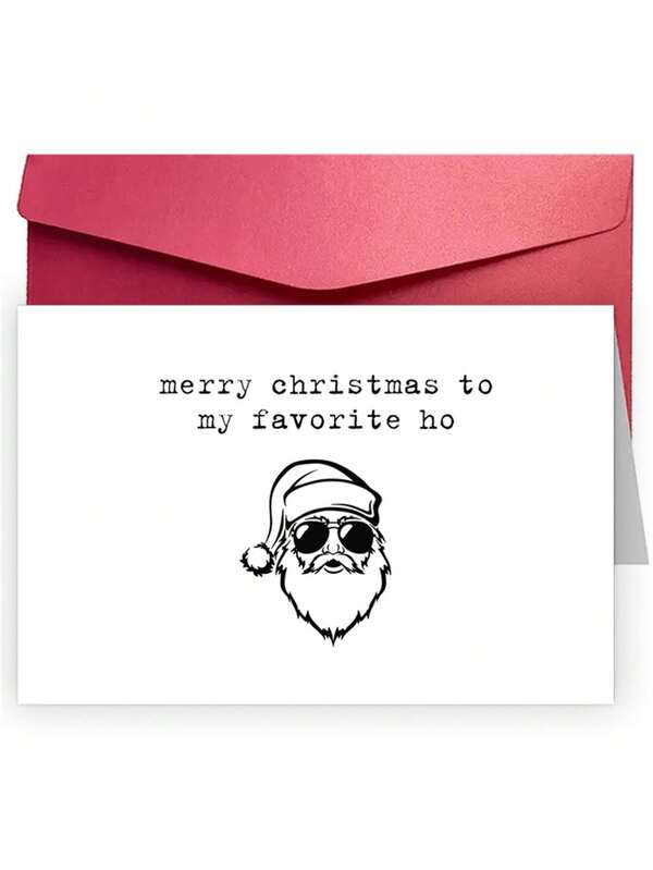 Cartão de Natal Moderno Wow! 1 Peça Cartão de Natal Caprichoso "Feliz Natal". Divertido, Hilário, Emocionante. Para Namorada, Esposa, ou Ela. Ideia Única de Cesta de Natal Adulta. (Envelope de Cor Aleatória)