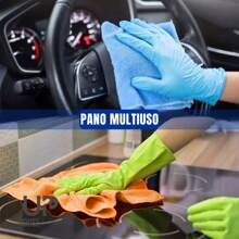 Kit Panos De Limpeza Microfibra Alta Absorção Multiuso 25 x 25cm - Multicolorido - Visão 11