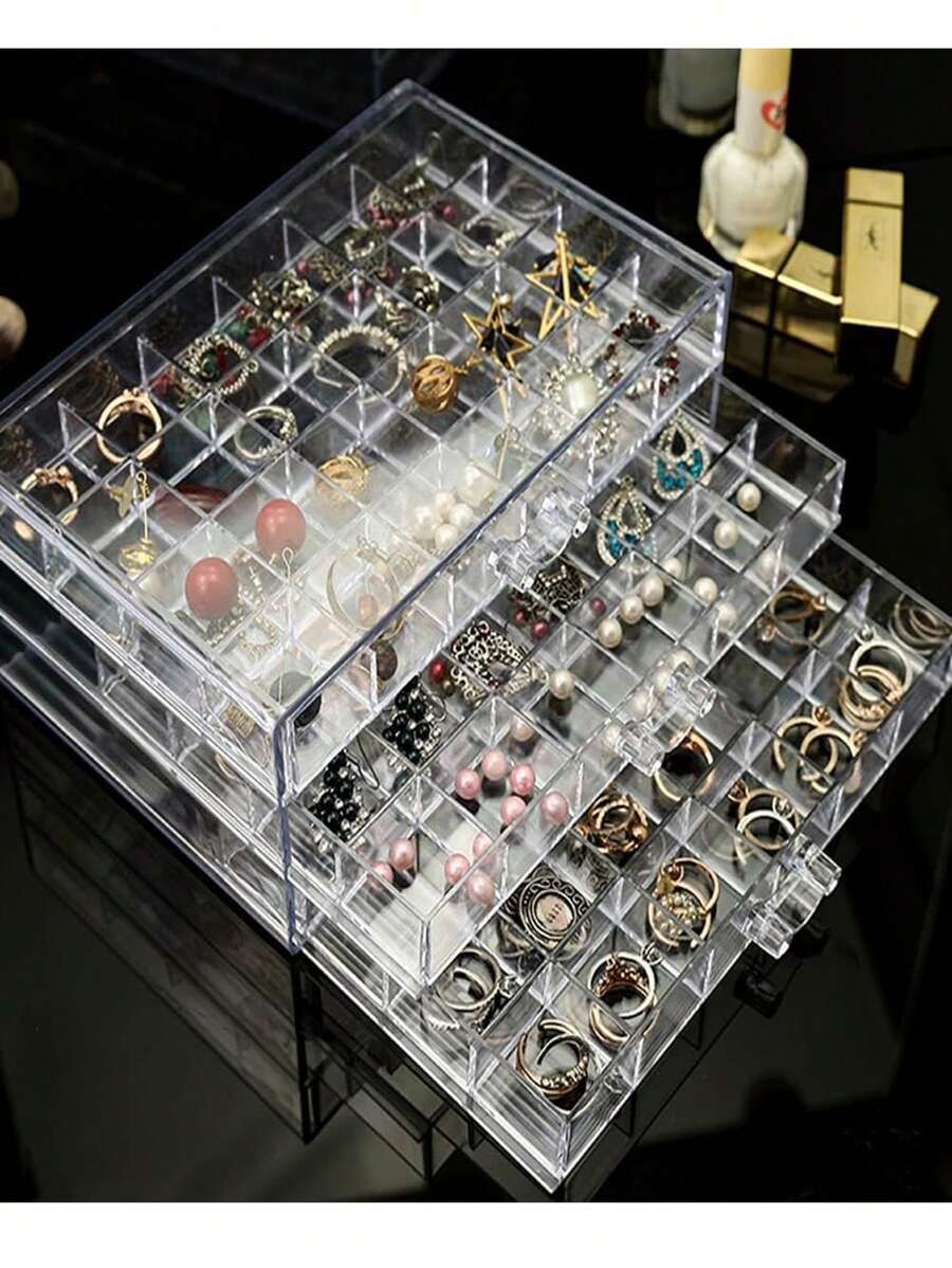 Joyero acrílico 72 compartimentos. - transparente - Ver 1