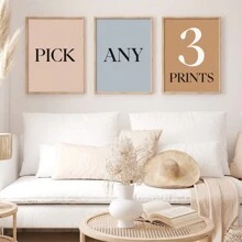 三件套定制画廊墙画 | 选择三幅墙画 | 可打印墙画套装 | 三件套艺术画 | 帆布墙画，家居装饰，帆布墙画，房间海报，可选画框，家居焕新 - 彩色 - 查看 9