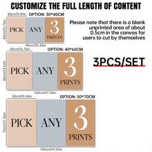 三件套定制画廊墙画 | 选择三幅墙画 | 可打印墙画套装 | 三件套艺术画 | 帆布墙画，家居装饰，帆布墙画，房间海报，可选画框，家居焕新 - 彩色 - 查看 4