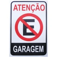 Placa PROIBIDO ESTACIONAR 20x30CM - Sinalização - Casa, Garagem ou Estabelecimento Comercial - Envio Imediato - Produto Premium - Branco - Visão 6