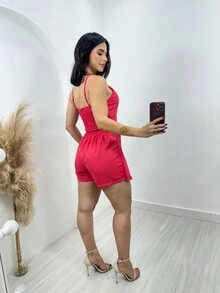 LISBON WOMEN'S SET, LINEN COTTON. CROPPED + SHORTS - NEW, SPRING SUMMER. - Màu Hồng Tươi - Xem 2