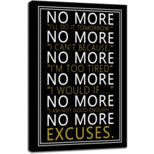 Framed No More Inspirational Poster For Office Motivational Wall Art Inspiring Canvas Prints Artwork Modern Home Decor Painting Pictures - 裱框 - 查看 1