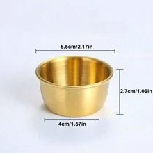 12个装不锈钢蘸酱碗，45毫升迷你可重复使用调味杯，适合家庭和餐厅使用，圣诞礼物 - 彩色 - 查看 9