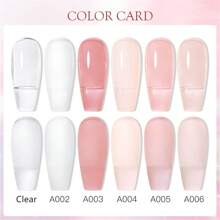 6件套凝胶美甲延长套装，快速美甲延长凝胶指甲油套装，8毫升裸色硬凝胶，半永久性亚克力水晶白UV凝胶，可卸UV凝胶指甲油美甲套装，美甲设计，家用沙龙礼品，女士美甲 - 彩色 - 查看 7