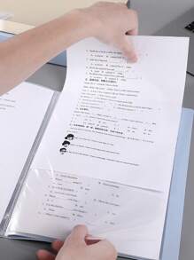 Pasta de Arquivo A4 com 30 Páginas, Bolsos Transparentes Multicamadas, Organizador de Documentos de Arquivo para Escritório, Empresa, Estudantes, Prova, Cartões de Etiqueta de Capa Aleatória, De Volta às Aulas, Suprimentos Escolares