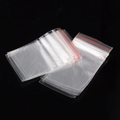 200pcs Plastic Zip Lock Bags Resealable Packaging Bags Top Seal Rectangle Clear 6x4cm Unilateral Thickness: 1.6 Mil(0.04mm),Christmas Valentine Day