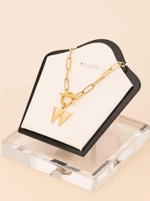 1 chiếc vòng cổ mặt chữ bằng thép không gỉ thời trang và độc đáo, món quà hoàn hảo cho bạn bè - chữ OT vàng - Xem 13