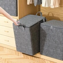 1 túi đựng đồ gia dụng dung tích lớn, quần áo, chăn, túi chuyển đồ và đóng gói, túi đựng chăn phòng ngủ ký túc xá, túi đựng đồ, đồ lưu trữ tại nhà, cho áo phông trắng nữ, quần đen nữ, quần áo mùa đông cho nữ, váy, quần áo mùa đông cho nữ, váy phụ nữ thanh lịch, áo sơ mi trắng cho nữ, tay dài, bộ đồ liền quần màu trắng cho nữ, váy mùa xuân cho nữ, trang phục mùa xuân cho nữ, mùa xuân, quần áo mùa xuân, tối giản, đồ lưu trữ áo mùa hè - Xám - Xem 3