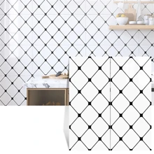 10 miếng dán gạch 3D tự dính 1,8㎡ giống đá cẩm thạch, miếng dán trang trí tường cho phòng khách, phòng ngủ, phòng tắm và nhà bếp, giấy dán tường PVC chống thấm nước, chống ẩm và chống dầu - Nhiều màu - Xem 37