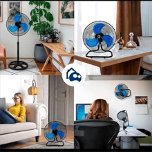 Ventilador 3 En 1 Con 3 Aspas Metálicas 18 Pulgadas De Diámetro Resistente