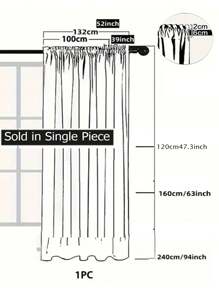 1 件，复古粉色花卉提花薄纱窗帘，带亮片草莓荷叶边花边，浪漫咖啡厅门帘厨房家居装饰薄纱窗帘