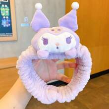 Sanrio 1 szt., pasek do mycia twarzy w stylu lalki z kreskówek, maska szamponowa, gumka do włosów z wodą anty-wilgociową, słodka i urocza opaska na głowę, akcesoria do włosów, Boże Narodzenie, przyjęcie urodzinowe, opaska na przyjęcie świąteczne, opaska na głowę, opaska na głowę, opaska na głowę, prezenty na imprezę