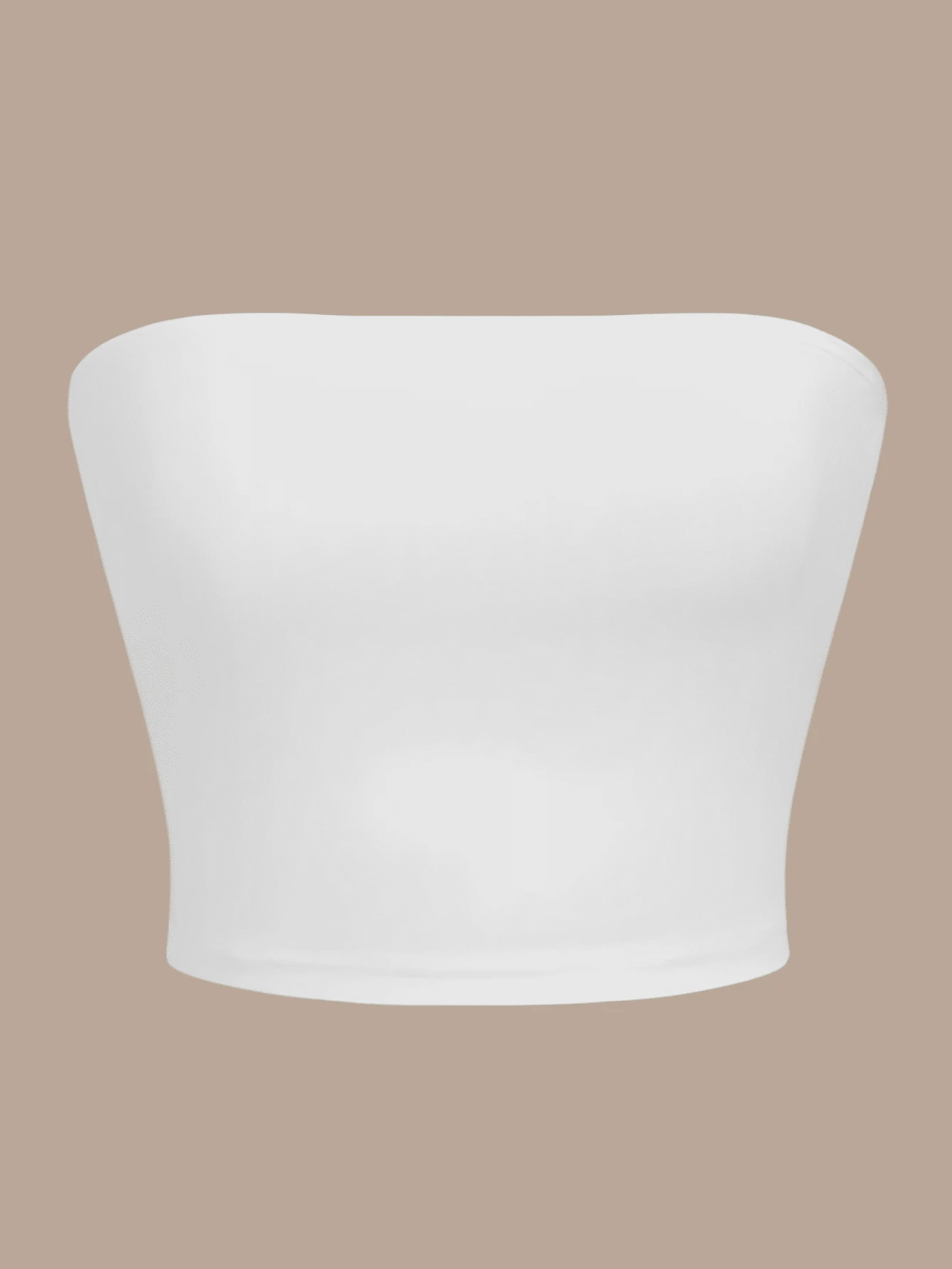 Women's Strapless Tube Top, Basic Double Layer Of Suplex, Slim Fit, Strapless Shaper - Putih - View 1