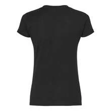 Women's Slim Fit Fine Jersey V-Neck T-Shirt (Black) - màu đen - Xem 2