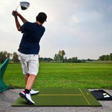 Golf Hitting Mat, Artificial Turf Mat For Indoor Outdoor Golf Training With 2 Rubber Tees & 2 Alignment Sticks, Golf Training Mat For Home Backyard Garage, 5 X 3 FT - Green - View 6