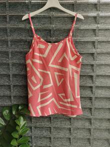 Women's Tank Top With WIDE Straps, Crepi Summer Fashion 2025 - Hồng - Xem 2