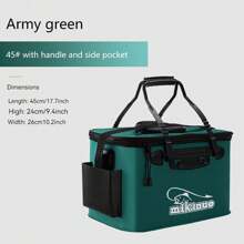 1个便携式可折叠EVA钓鱼桶，可折叠钓鱼桶，活鱼盒，露营水容器，渔具收纳袋，多功能折叠钓鱼桶（不含气泵）