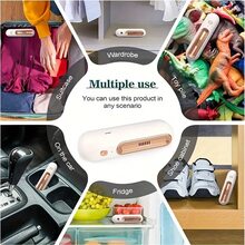 厨房冰箱除臭剂USB充电便携式型号杀菌除臭消毒除味空气净化器 - 彩色 - 查看 10