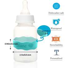 Custom Silicone Bottle Label, Silicone Tag, Personalized Silicone Label Sippy Cup Label Water Bottle Label Baby Bottle Label Water Bottle. Baby Shower Family Decorations Giftswinter Eve Gifts Back To School Winter Gift Ideas Boy Girl Valentine's Day