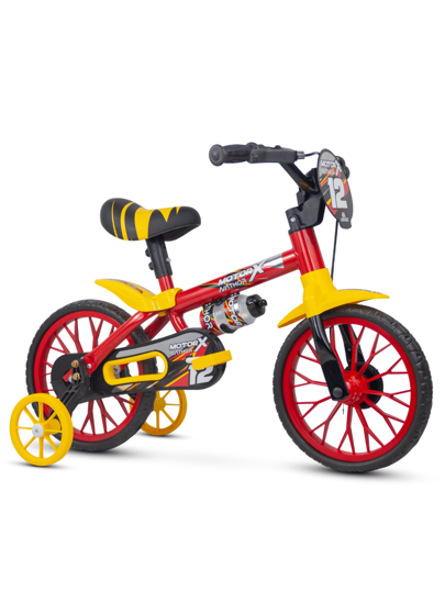 Bicicleta Infantil Aro 12 Menino com Banco Macio Motor X - Nathor