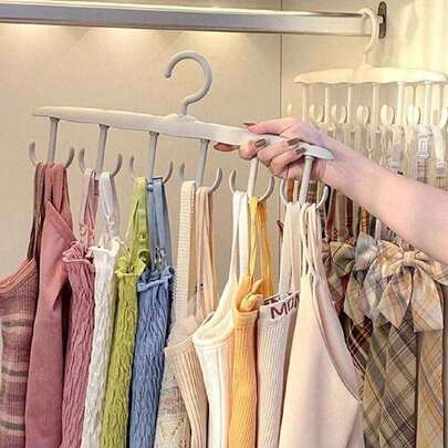 12 Hook Rotatable Hook Hanger, Underwear Sling Saves Space, Wave Drying Hanger, Multi-Functional Hanger For Home Dormitories, Can Be Used As A Gift For Relatives, Family, Friends, Teachers, Classmates, Suitable For Travel, Outdoor Activities, Camping, Parties, Gatherings, Seaside Vacations, Beach Play, Etc Decorations Halloween, Halloween Decorations, Christmas, Halloween Decor, Christmas Decor, Fall Decor, Christmas Decor, Storage, Organizer