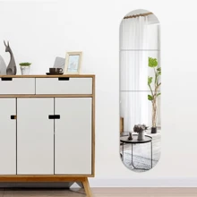 4pcs Full Body Length Mirrors For Walls, 12" X 12" Acrylic Plexiglass Wall-Mounted Stick On Frameless Square Makeup Large Long Mirror Home Workout Gym Hallway Mirror Dorm Floor Tile Self Adhesive, Stickers, Wall Decal, Vinly Decal For Home Decorations, Spring Decoration Items Refresh Your Home, Rama Decoration Stickers Gifts Birthday Graduation