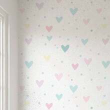 Blue And Pink Heart Wallpaper Roll VRC484 - Nhiều màu - Xem 1