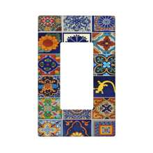 Mexican Tile Wall Decor Light Switch Cover Panel, Decorative Wall Plate, Outlet Cover