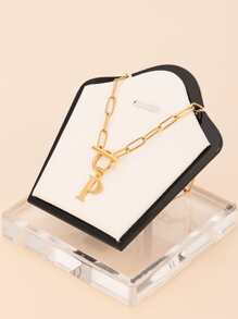 1 chiếc vòng cổ mặt chữ bằng thép không gỉ thời trang và độc đáo, món quà hoàn hảo cho bạn bè - chữ OT vàng - Xem 38