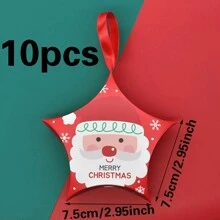 10 hộp quà tặng kẹo hình ông già Noel râu trắng, hộp quà kẹo Giáng sinh - Nhiều màu - Xem 3