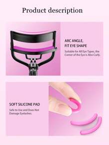 11件套不锈钢睫毛夹，配有替换硅胶垫，便携式睫毛夹，卷翘造型，眼部化妆工具，无需假睫毛，提升睫毛，打造大眼妆，柔软舒适，持久自然美睫，化妆，价格实惠，房间装饰，梳妆台，旅行，卧室，化妆配件，睫毛夹，价格实惠，圣诞礼物，化妆品，化妆工具，便宜好物，礼物，女士礼物，圣诞礼物