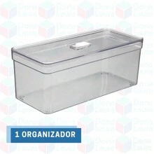 1 Large Rectangular Acrylic Egg Holder Organizer With Lid - 無色 - 查看 1
