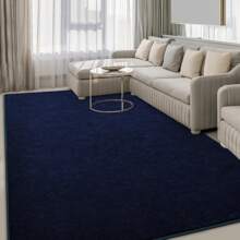 Large Area Rugs For Bedroom Living Room,  Solid Fluffy Super Soft Memory-Foam Furry Bedside Carpets, Modern Indoor Floor Rug Aesthetic Minimalist Rug For Kids Girls Boys Home Decor - 藏蓝色 - 查看 3