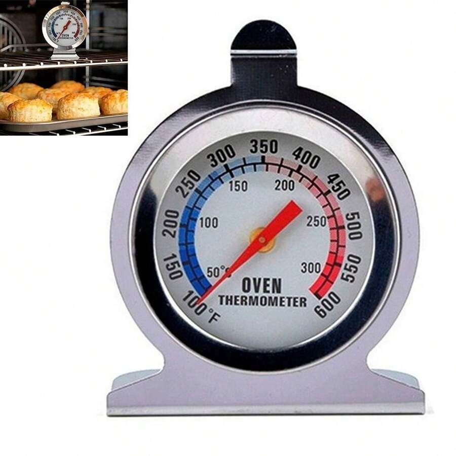 Analog Oven Thermometer 300 Degrees Stainless Steel Barbecue Kitchen Meal Preparation Domestic Professional High Temperature Resistant - 銀色 - 查看 1