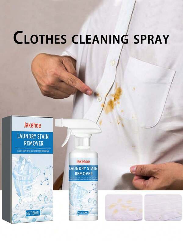 1pc Clothing Cleaner - Cleans Garments, Removes Stains, Grease And Yellowing. Keeps Clothing Surfaces Clean And Stain-Free.