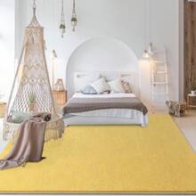 Large Area Rugs For Bedroom Living Room,  Solid Fluffy Super Soft Memory-Foam Furry Bedside Carpets, Modern Indoor Floor Rug Aesthetic Minimalist Rug For Kids Girls Boys Home Decor - Yellow - View 3