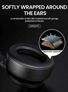 Picun Auriculares inalámbricos P28X, sonido dinámico dual, auriculares ligeros plegables estéreo de alta fidelidad, 30 horas de reproducción con modo de música EQ, auriculares inalámbricos con micrófono para graves profundos en el teléfono y la PC.