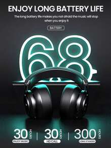Picun Auriculares inalámbricos P28X, sonido dinámico dual, auriculares ligeros plegables estéreo de alta fidelidad, 30 horas de reproducción con modo de música EQ, auriculares inalámbricos con micrófono para graves profundos en el teléfono y la PC.