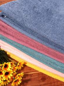 1Pc Cute Embroidered Hair Towel Wrap, Super Absorbent Microfiber Hair Turban, Quick Dry Hair Towel, Anti-Frizz Drying Cap With Button, Bath Accessories For Curly & Long Hair, Perfect For Spa, Travel, Halloween & Christmas Gifts. Shower Towels For Beaty Salon, Hotel Sports,Home Essentials, Towel, Skin Care