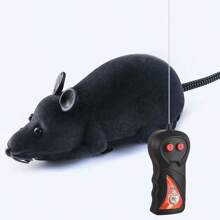 1 套无线遥控电动老鼠毛绒玩具，仿真老鼠逗猫器，防无聊遥控玩具 - 彩色 - 查看 14