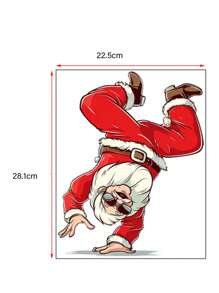 浴室圣诞老人PVC马桶自粘纸自粘式厕所万圣节装饰墙贴3D立体圣诞圣诞老人马桶带马桶盖水箱贴纸浴室装饰夏季 - 彩色 - 查看 9