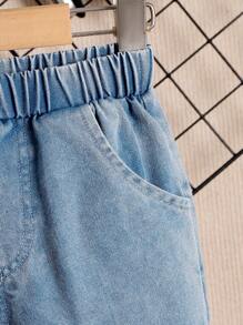 Bộ 2 áo sơ mi kẻ caro dài tay dày dặn và quần denim cho bé trai, mùa xuân và thu - Nhiều màu - Xem 7